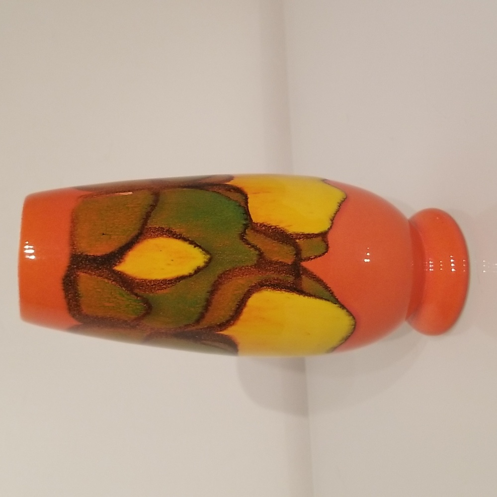 1970s Vintage Poole Pottery Vase Delphis 15 Abstract signed by Elaine Martin